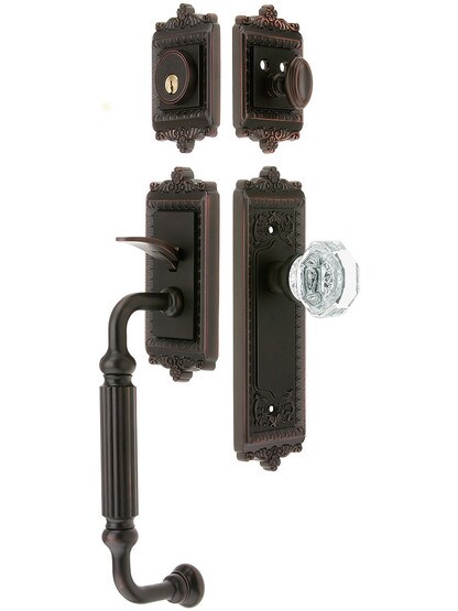 Grandeur "Windsor" Thumblatch Entry Set With Windsor Interior Plate